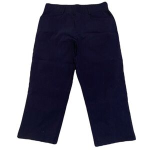 Cleo Petites Navy Blue Capri Pants Size S/P - Rayon Blend Stretch